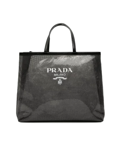 Pre-Loved by Azura Reborn - Pre-Loved Large Sequined Mesh Logo Tote