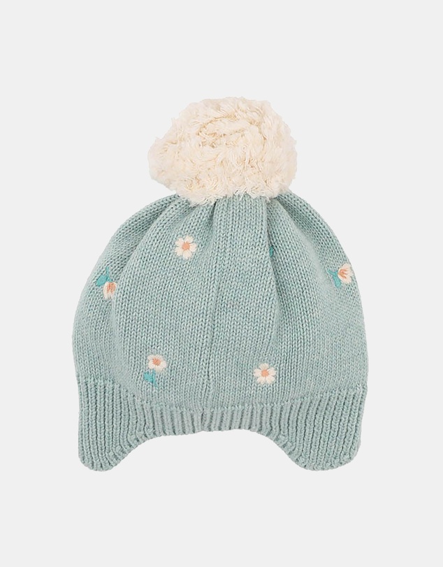 Bebe by Minihaha - Fern Organic Embroidered Knit Beanie - Babies-Kids