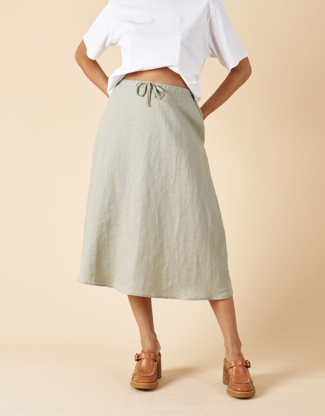 CAMIXA - Maddie Linen Midi Skirt