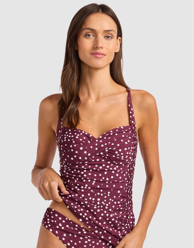 Seafolly - Dolce Dot Twist Halter Tankini Bikini Top