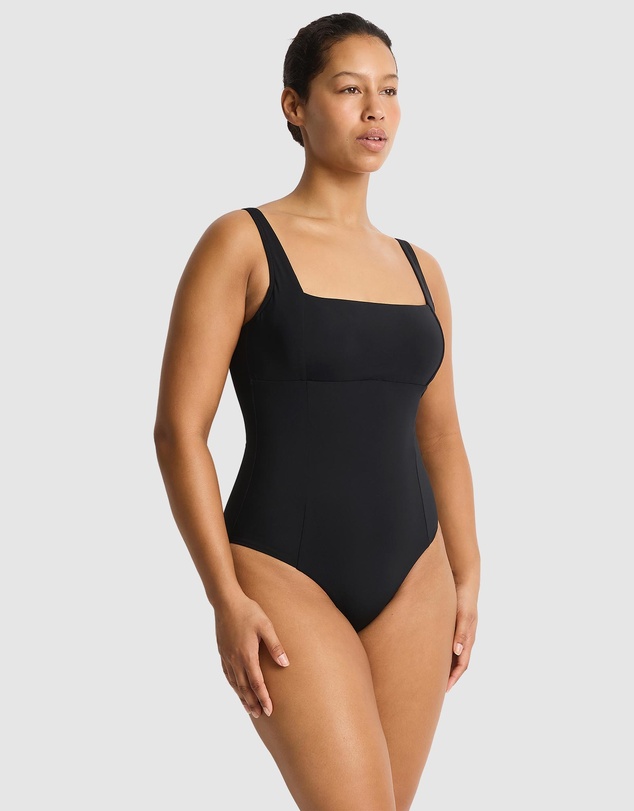 Sea Level Australia - Essentials Edit Square Neck Panelled Underwire One Piece