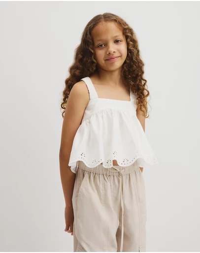 Country Road - Teen Sleeveless Cutwork Cami Top