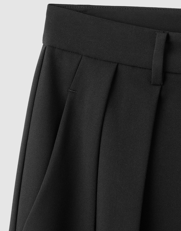 M.N.G - Wide-Leg Mid-Rise Pleated Trousers