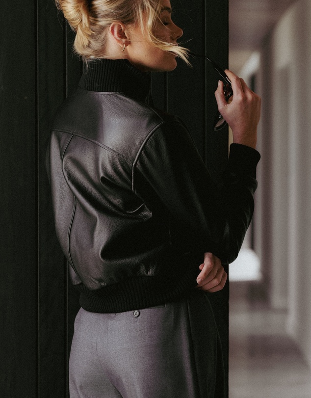IDA+S - Isolde Leather Bomber Jacket