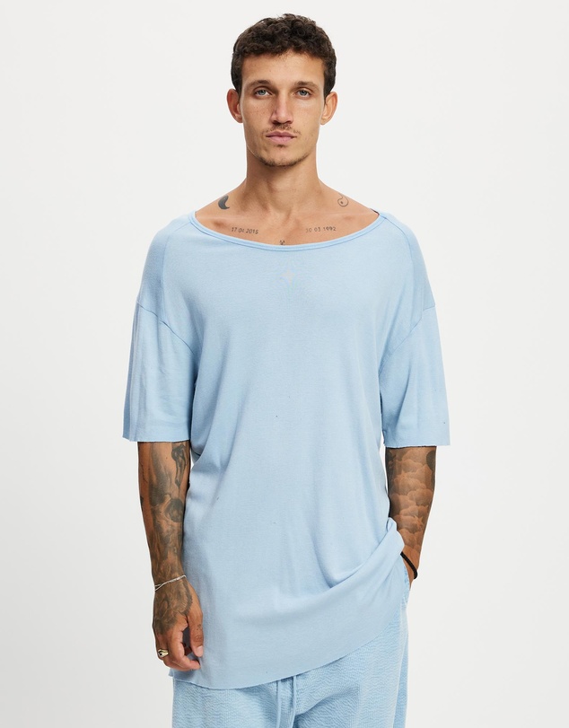 Surrounded By Ghosts - The Arsenic Relaxed Rib Knit Long Tail T-Shirt
