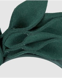 Max Alexander - Felt Green Winter Racing Fascinator