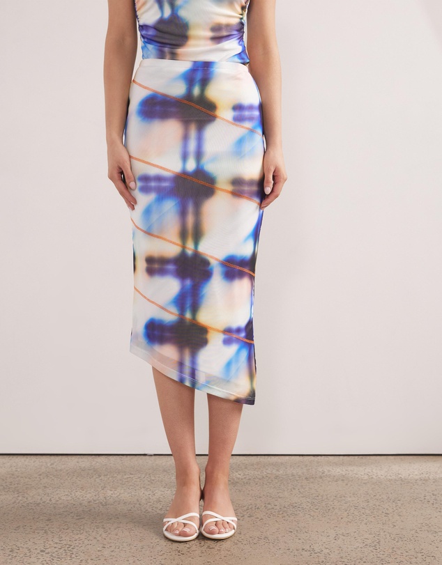 Dazie - Twilight Twinkle Recycled Mesh Midi Skirt