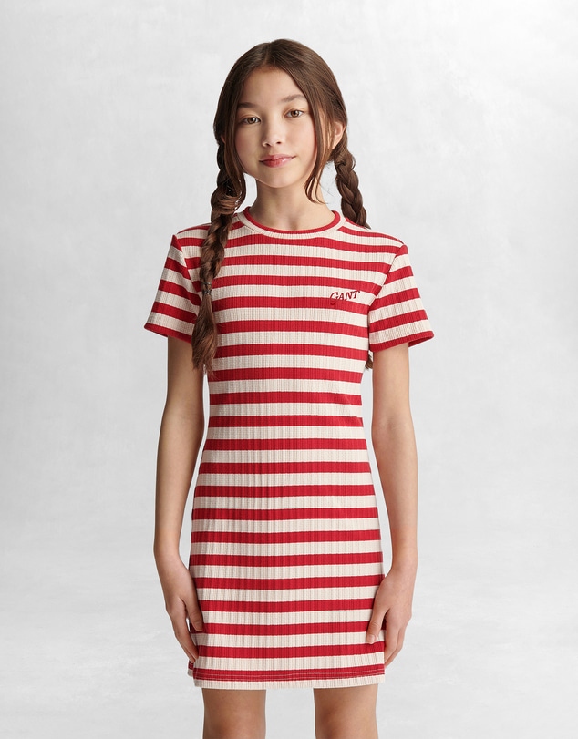 Gant - Striped Rib T-Shirt Dress