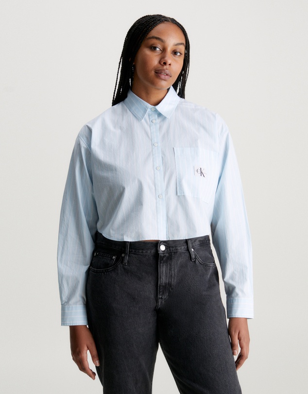 Calvin Klein Jeans - Cropped Cotton Poplin Shirt