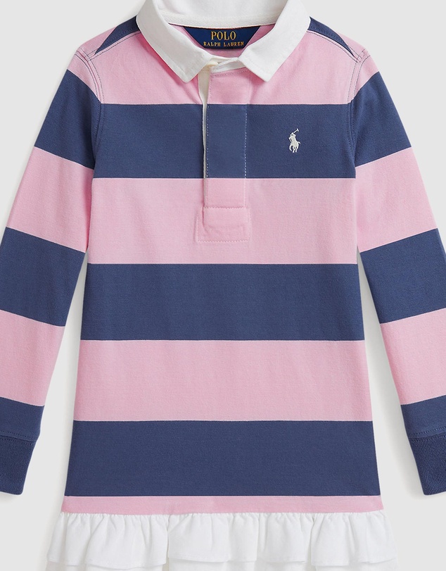 Polo Ralph Lauren - Woven-Skirt Striped Cotton Rugby Dress - ICONIC EXCLUSIVE - Babies-Kids