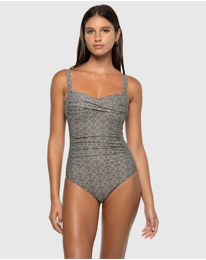 Nip Tuck Swim - Tintilating Tile Joanne Multifit Ruched Front One Piece