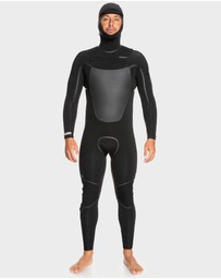 Quiksilver - Mens 5/4/3Mm Marathon Sessions Hooded Chest Zip Wetsuit