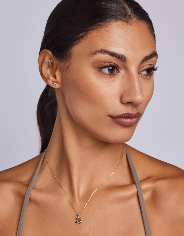 Zoe Olivia - 9K Gold Open Heart Stud Earrings
