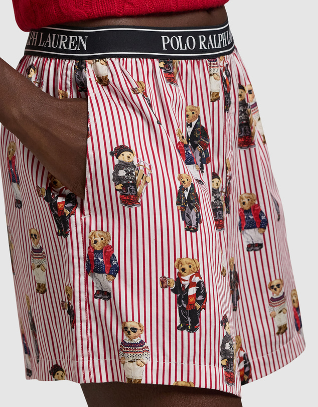 Polo Ralph Lauren - Polo Bear Print Striped Cotton Boxer Short