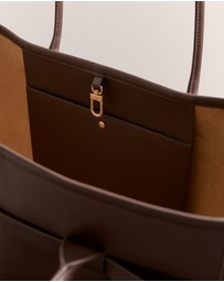 Trenery - Kalin Leather Tote in Chocolate