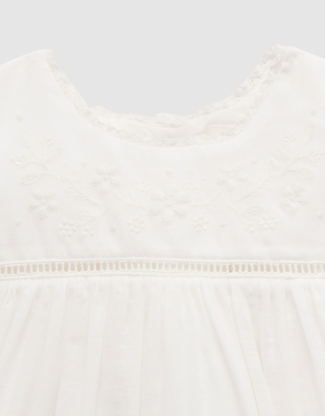 Purebaby - Embroidered Dress - Babies-Kids