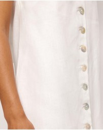AERE - Cerelia Linen Halter Mini Dress