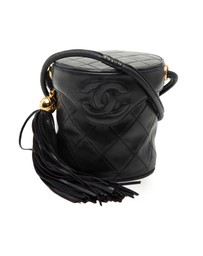 Pre-Loved by Azura Reborn - Pre-Loved Mini Quilted Lambskin Canteen Tassel Vanity Case