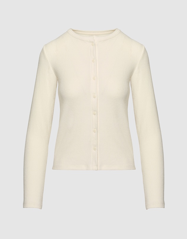 Hunkemoller - Long Sleeve Brushed Rib Jersey Cardigan