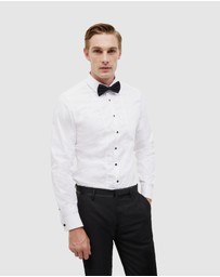 Politix - Slim Long Sleeve Panelled Formal Shirt
