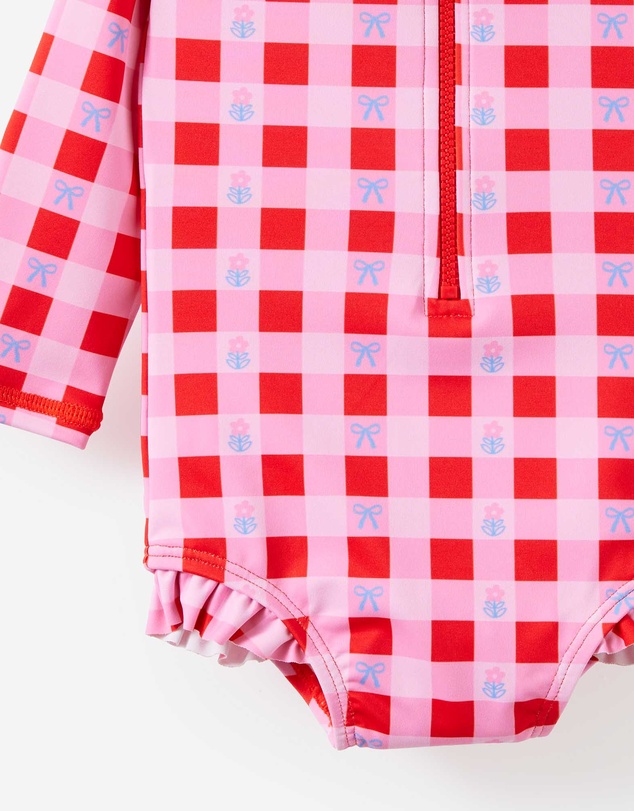 Cotton On Kids - Lucy Long Sleeve Ruffle Back Swimsuit