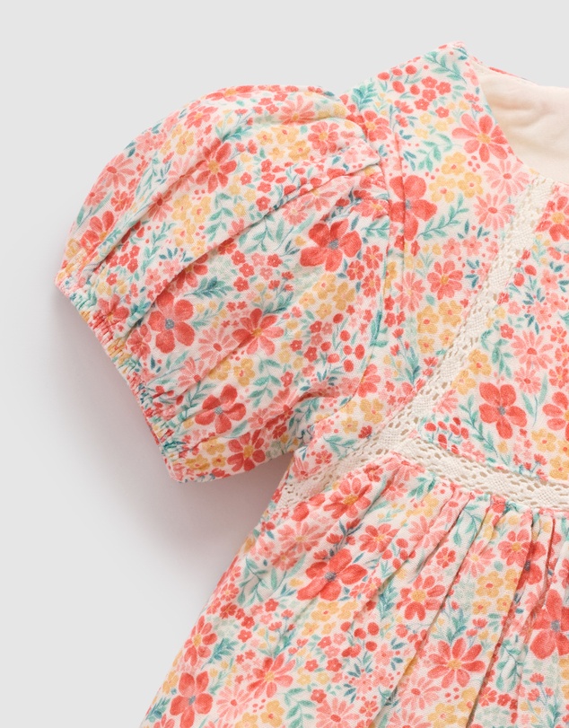 Purebaby - Floral Dress -Kids-Babies