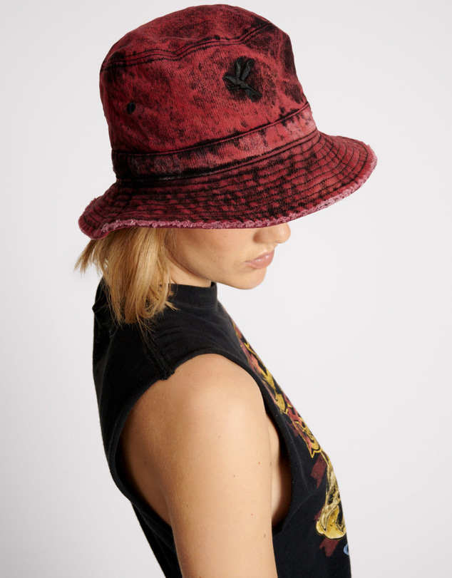 ONE TEASPOON - Black Heart Denim Bucket Hat