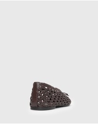 Betts - Georgia Leather Woven Ballet Flats