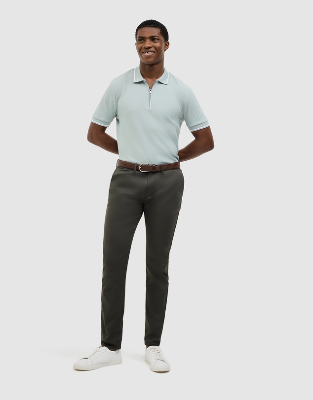 Politix - Morgan Textured Zip-up Polo
