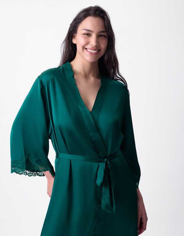 Bras N Things - Bethany Short Wrap - Dark Green
