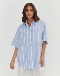 ALEXANDRA - Rogue Shirt Blue Chambray Stripe