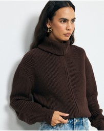 AERE - Clea Organic Cotton Zip Cardigan