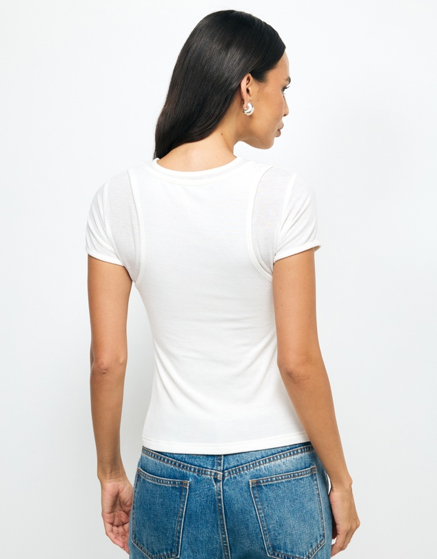 AERE - Double Layer Sheer T-Shirt