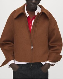 M.N.G - Wool Jacket With Shirt Collar