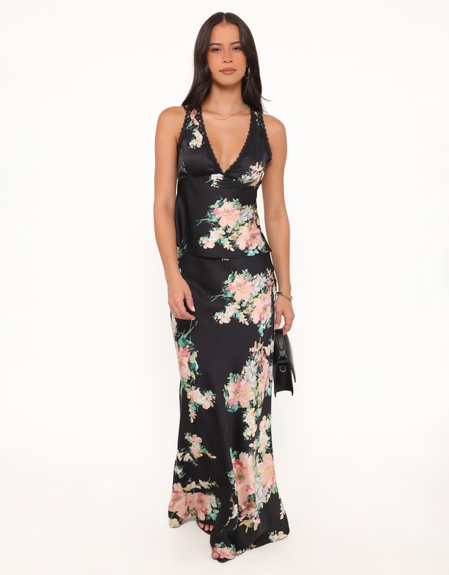 Petal & Pup - Velman Skirt - Black Floral