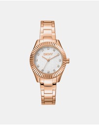 DKNY - Everyday Chambers Glitz Rose Gold Stainless Steel 30mm Watch