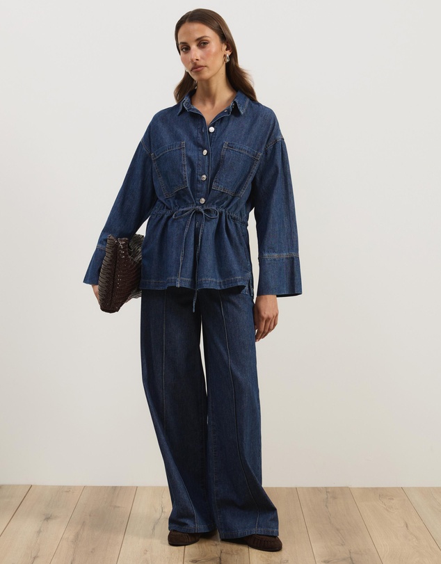 Atmos&Here - Alma Denim Chambray Pants