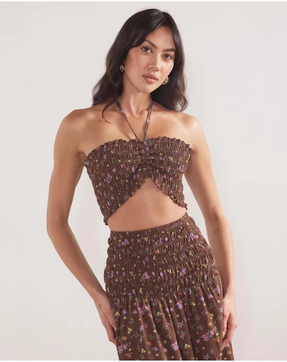 Dazie - Tea Party Ditsy Floral Crop