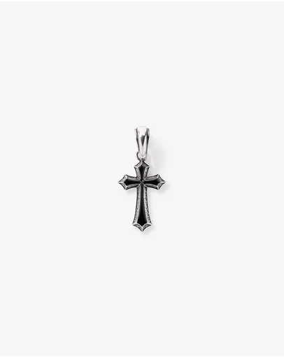 Michael Hill - Black Enamel Cross Pendant in Sterling Silver