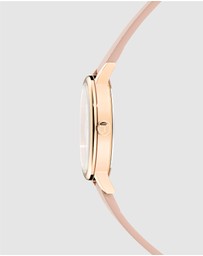 Ted Baker - Phylipa Rose Gold-Tone Printed Pink Leather Watch