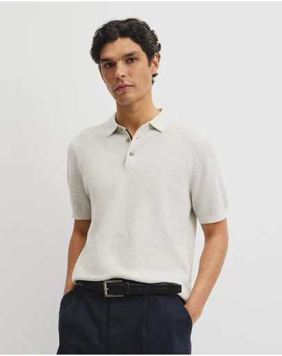 Country Road - Short Sleeve Australian Good Earth Cotton Pique Knit Polo
