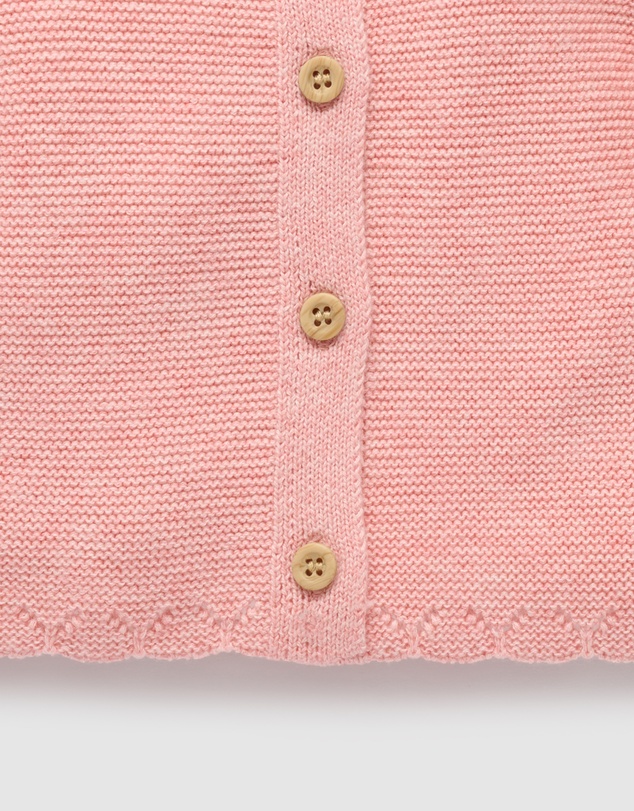 Purebaby - Crochet Collar Cardigan -Kids-Babies