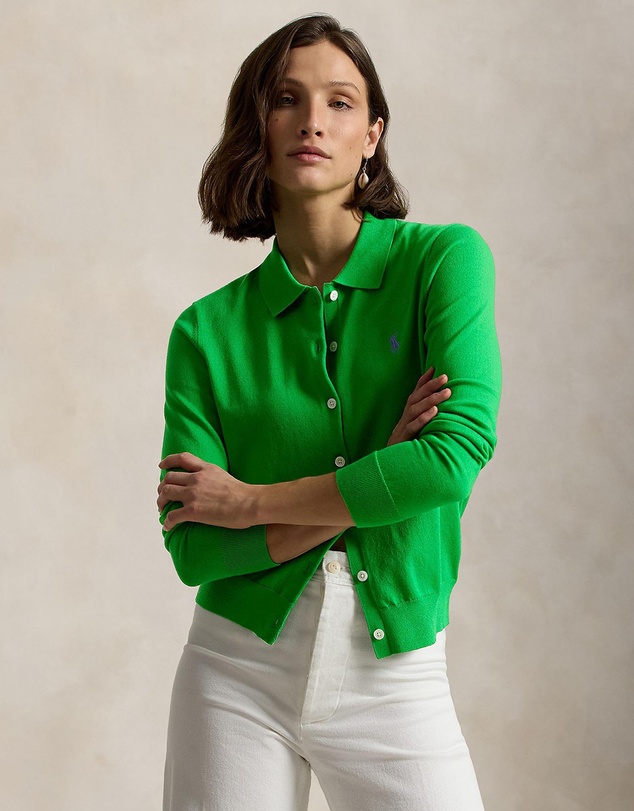 Polo Ralph Lauren - Polo-Collar Buttoned Cardigan - The ICONIC Exclusive