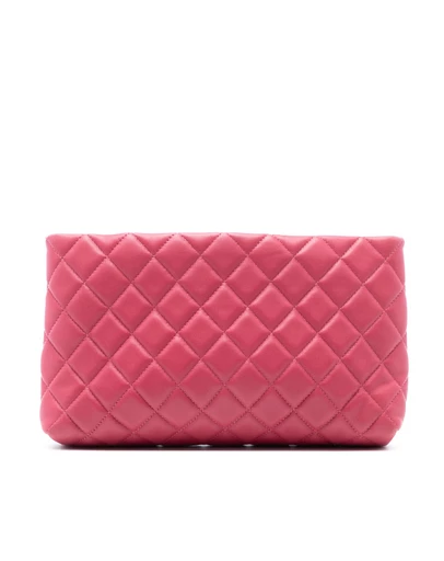Pre-Loved by Azura Reborn - Pre-Loved Quilted Lambskin Kiss Lock Clutch