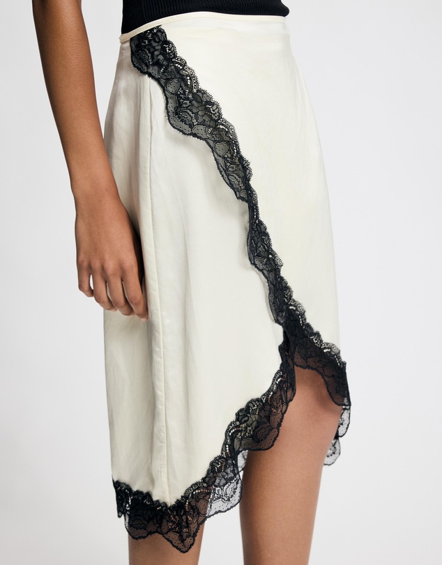 Lover - Thea Lace Trim Wrap Skirt