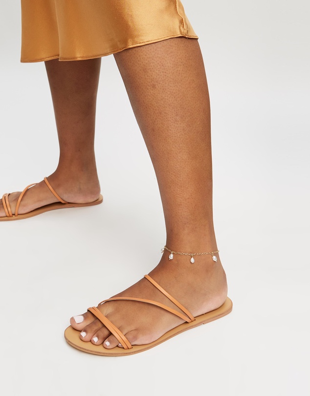 Ancient Greek Sandals - ​Fine Chain Multi Pearl Anklet