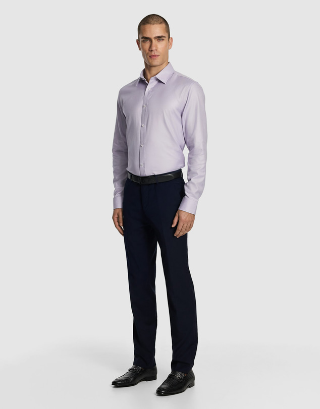 yd. - Atlas Wool Blend Slim Dress Pant