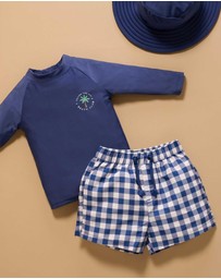 Purebaby - Board Short & Rashie Set- Kids-Babies