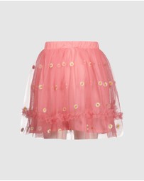 Le Chic - TAYLORA Daisy Embroidered Tutu Skirt - Kids-Teens