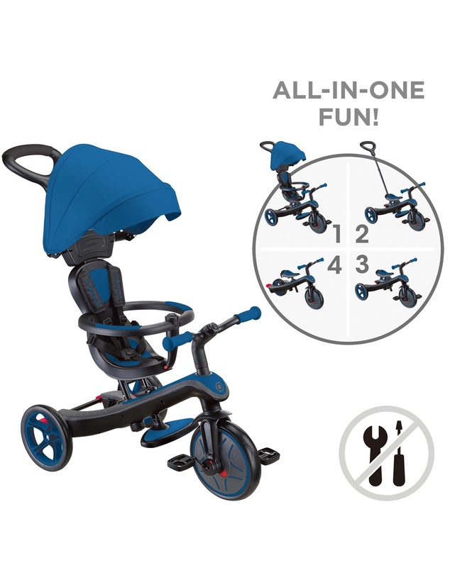 Globber - EXPLORER TRIKE 4 in 1 Royal Blue
